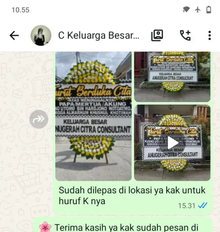 Pengiriman Papan Bunga Duka Grand Wisata